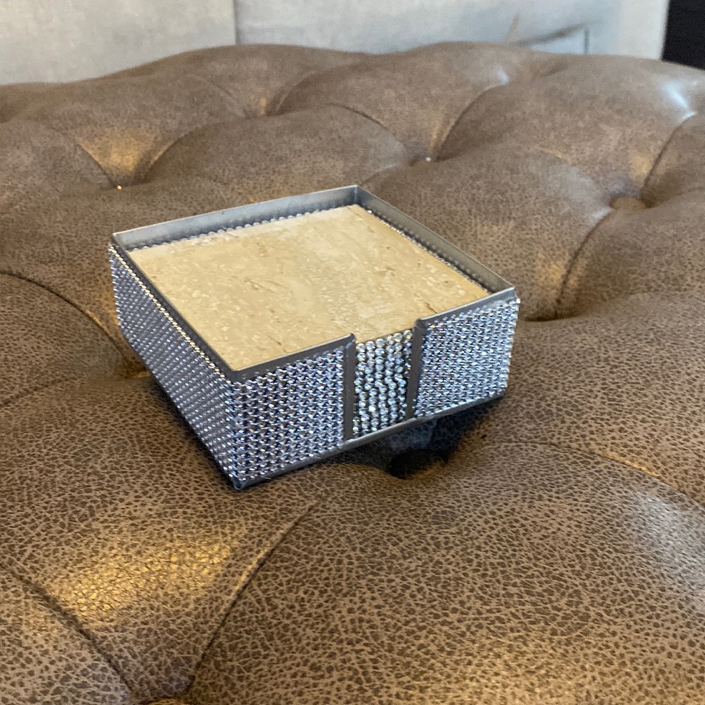 Crystal Embossed Coaster Set